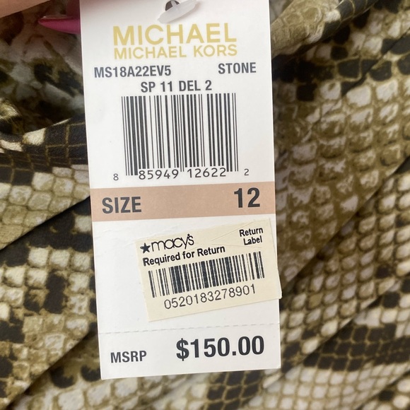 Michael Kors Snakeprint Strapless Mini Dress NWT - Picture 8 of 10